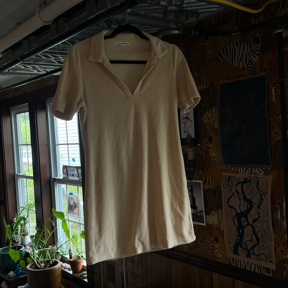 Reformation yellow terrycloth dress